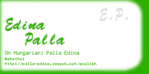 edina palla business card